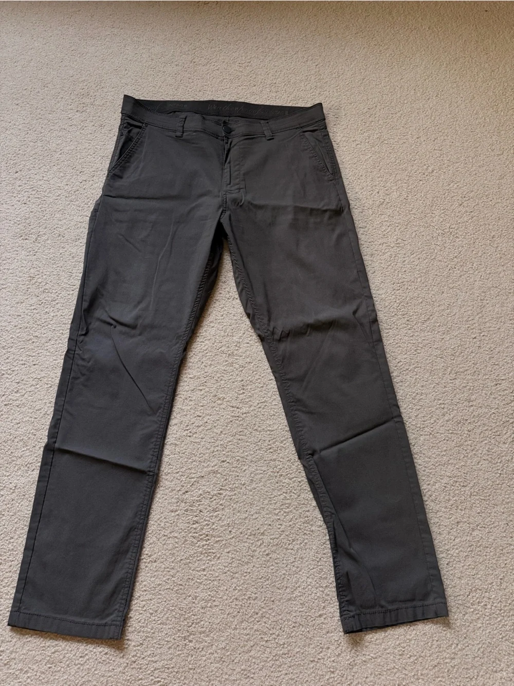 Men's Charcoal Slim Chino Pants